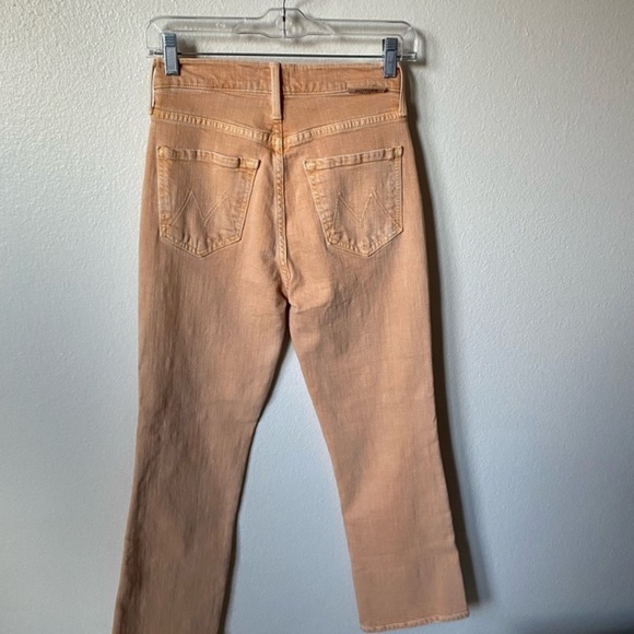 Mother Women’s The Tripper Straight Jeans Peach Size 24 Cropped High Rise - Picture 6 of 11